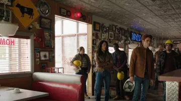 Walter Baker Liz Leather Crop Moto Jacket usado por Tabitha Tate (Erinn Westbrook) como se ve en Riverdale (S06E15)
