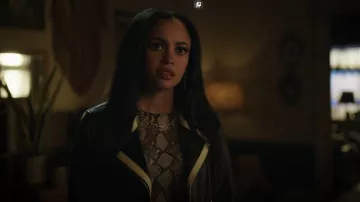 Chaqueta de cuero L'Agence Syd usada por Toni Topaz (Vanessa Morgan) como se ve en Riverdale (S06E15)