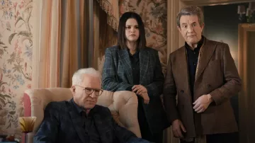 Equipment Essential Long Sleeve Silk Blouse worn by Mabel Mora (Selena Gomez) as seen in Only Murders in the Building (S02E02)