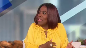Kobi Halperin Caprice Blouse worn by Sheryl Underwood as seen in The Talk on 07 July 2022
