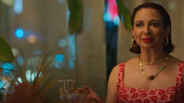 Brandon Maxwell Lip Print Dress With A-Line Skirt worn by Molly Novak (Maya Rudolph) as seen in Loot (S01E02)