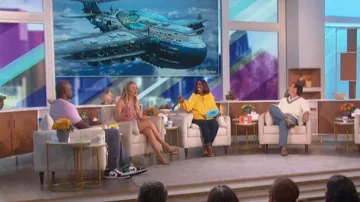 Rowing Blazers Cricket Sweater worn by Jerry O'Connell as seen in The Talk on 07 July 2022