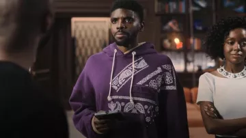 Palm Angels DI Bandana Hoodie worn by Tom Swift (Tian Richards) as seen in Tom Swift (S01E02)