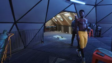 Nike x sacai VaporWaffle Tour Yellow Sneakers worn by Tom Swift (Tian Richards) as seen in Tom Swift (S01E02)