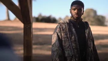 Undercover Graph­ic Print Rain Jack­et worn by Tom Swift (Tian Richards) as seen in Tom Swift (S01E02)