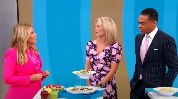 Likely Mylene Floral Short Sleeve Dress worn by Amy Robach as seen in Good Morning America Weekend on 07 July 2022