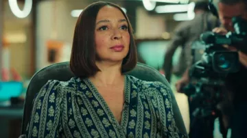 Sandro Enrika Dress worn by Molly Novak (Maya Rudolph) as seen in Loot (S01E02)