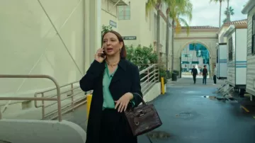 Theory Oaklane Trench worn by Molly Novak (Maya Rudolph) as seen in Loot (S01E03)