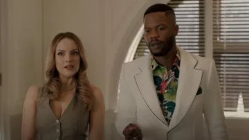 Casablanca Contrast Trim Single-Breasted Blazer usado por Jeff Colby (Sam Adegoke) como se ve en Dynasty (S05E06)