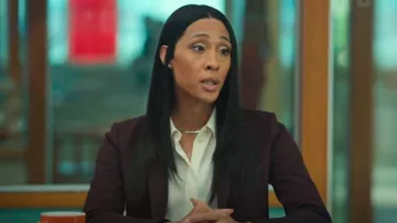 Theory Classic Silk Shirt worn by Sofia (Mj Rodriguez) as seen in Loot (S01E03)