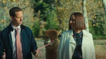 Theory Oaklane Trench in Rice worn by Molly Novak (Maya Rudolph) as seen in Loot (S01E04)