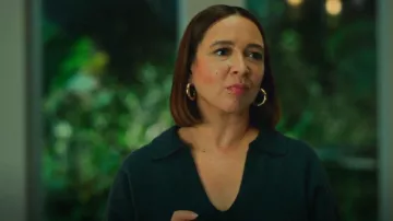 Naadam Recycled Cashmere Open Neck Polo worn by Molly Novak (Maya Rudolph) as seen in Loot (S01E05)