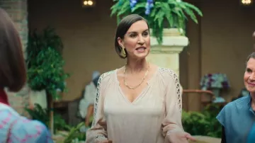 Ramy Brook Sera Blouse worn by (Beth Fraser) as seen in Loot (S01E05)