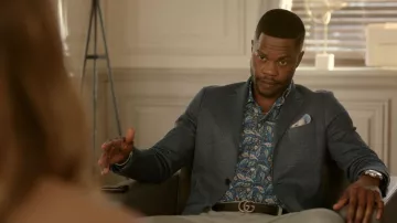 Etro Paisley Button-Down Shirt porté par Jeff Colby (Sam Adegoke) vu dans Dynasty (S05E07)