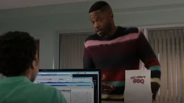 PS Paul Smith Artist-Stripe Knitted Jumper usado por Jeff Colby (Sam Adegoke) como se ve en Dynasty (S05E08)