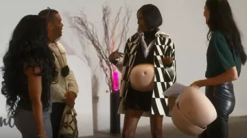 Valentino Patchwork Wool Felt Cape worn by Chanel Ayan as seen in The Real Housewives of Dubai (S01E03)