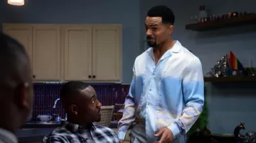 Asos Design Relaxed Revere Shirt usado por Calvin Rodney (Anthony Dalton) como se ve en Tyler Perry's Sistas (S04E15)