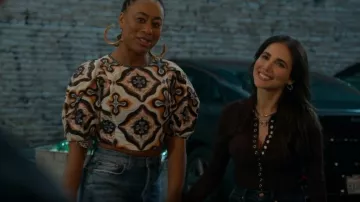 A.L.C. Larsen Snap Front Top worn by Angelica Celaya as seen in Good Trouble (S04E01)