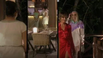 Chemise dégradée imprimée en laine Loewe portée par Erika Jayne dans The Real Housewives of Beverly Hills (S12E06)