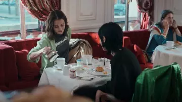 H&M Printed vest Top worn by Mira (Alicia Vikander) as seen in Irma Vep (S01E04)
