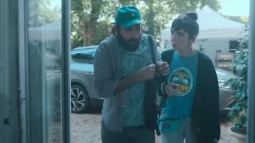 Eastpak Bumbag in Blue worn by Carla (Nora Hamzawi) as seen in Irma Vep (S01E05)