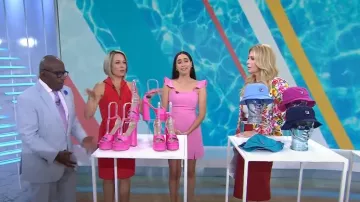 French Connection Whisper Ruffled Strap Dress usado por Mercedes Sanchez como se ve en Today el 12 de julio de 2022