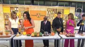 A.L.C. Taylor Rib Knit Polo Top worn by Savannah Guthrie as seen in Today on 11 July 2022