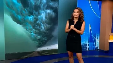 Veronica Beard Doreen Dress worn by Ginger Zee as seen in Good Morning America Weekend on 12 July 2022