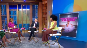 Tanya Taylor Claudette Top worn by Phoebe Robinson in Good Morning America Weekend on 12 July 2022