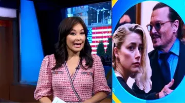 Maje Renetia Dress worn by Eva Pilgrim as seen in Good Morning America Weekend on 11 July 2022