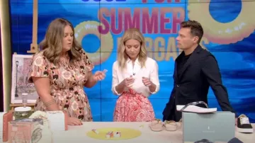 Mara Hoffman Katrine Paisley Organic Cotton Skirt worn by Kelly Ripa as seen in LIVE with Kelly and Ryan on 08 July 2022