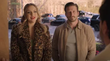 Balenciaga Leopard Print Double Breasted Faux Fur Coat worn by Fallon Carrington (Elizabeth Gillies) as seen in Dynasty (S05E11)