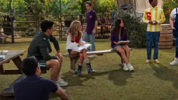 Anthropologie Ruffled Layered Top worn by Destiny Baker (Mallory James Mahoney) as seen in BUNK'D TV show (Season 6 Episode 3)