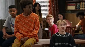 Zara Tie Dye Sweatshirt worn by Luke Busey as seen in BUNK'D (S06E04)