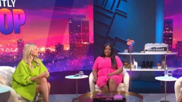 Valentino Silk-Dupioni Shirt worn by Morgan Stewart as seen in E! News Nightly Pop on 08 July 2022