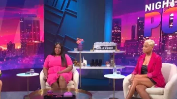 Bardot Helena Faux Leather Minidress worn by  Monique Kelley as seen in  E! News Nightly Pop on 08 July 2022