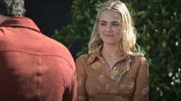 Nanushka Verity Midi Dress In Fantasy Flower worn by Maggie (Rebecca Rittenhouse) as seen in Maggie (S01E06)
