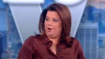 Lafayette 148 New York Pax Belted Stretch Silk Georgette Shirtdress portée par Ana Navarro comme vu dans The View le 11 juillet 2022