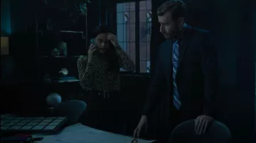 Ba&sh Rosilie Wrap-Effect Belted Cotton-Blend Twill Skirt worn by Veronica Lodge (Camila Mendes) as seen in Riverdale (S06E02)