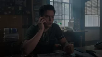 Tom Snyder Cotton Silk Tipped Polo Sweater worn by Jughead Jones (Cole Sprouse) as seen in Riverdale (S06E03)
