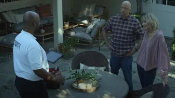 Joie Lasha Blouse In Purple Mauve worn by Maria (Kerri Kenney-Silver) as seen in Maggie (S01E07)