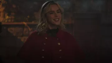 Red Cape Coat worn by (Kiernan Shipka) as seen in Riverdale (S06E04)