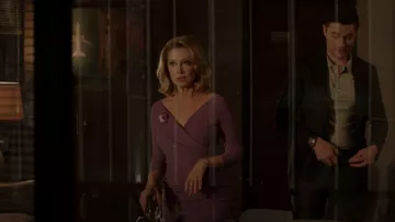 Chiara Boni La Petite Robe Calantine Ruched Bodycon Dress worn by Laura Van Kirk (Sharon Lawrence) as seen in Dynasty (S05E13)