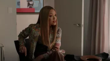Etro Love Patchwork Paisley Print Silk Blazer porté par Dominique Deveraux (Michael Michele) vu dans Dynasty (S05E13)