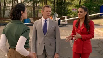 Gabriela Hearst Gabriel Pantalon évasé tissé porté par Cristal Carrington (Daniella Alonso) vu dans Dynasty (S05E13)