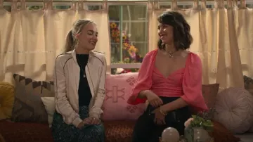 Rotate Birger Christensen Iri­na Top worn by Louise (Nichole Bloom) as seen in Maggie (S01E09)