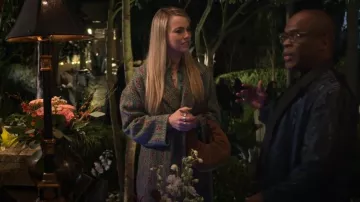 Zara Limited Edition Jacquard Coat worn by Maggie (Rebecca Rittenhouse) as seen in Maggie (S01E10)