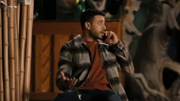 All Saints Vonroe Plaid Shirt worn by Willy as seen in Only Murders in the Building (S02E04)