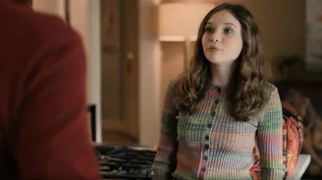 Forever 21 Space Dye Cardigan Sweater worn by Lucy as seen in Only Murders in the Building (S02E04)