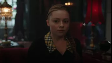 Maje Trompe-L’Oeil Tartan Plaid Dress worn by Britta as seen in Riverdale (S06E07)
